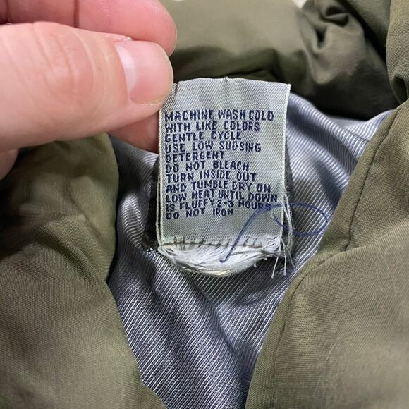 VTG Gap Puffer Vest Mens L Full Zip Gorpcore Down Green Warm 90s Outdoor - Picture 3 of 10